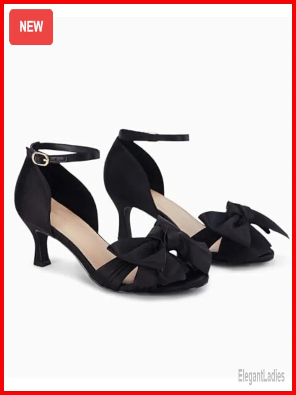 Kitten Heel Satin Sandals Bow Ankle Strap Open Toe Wedding Party Heels